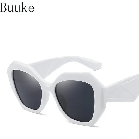 Retro Oversized Irregular Polygon Women Sunglasses Fashion Jelly Color Eyewear Shades UV400 Men Gradient Sun Glasses