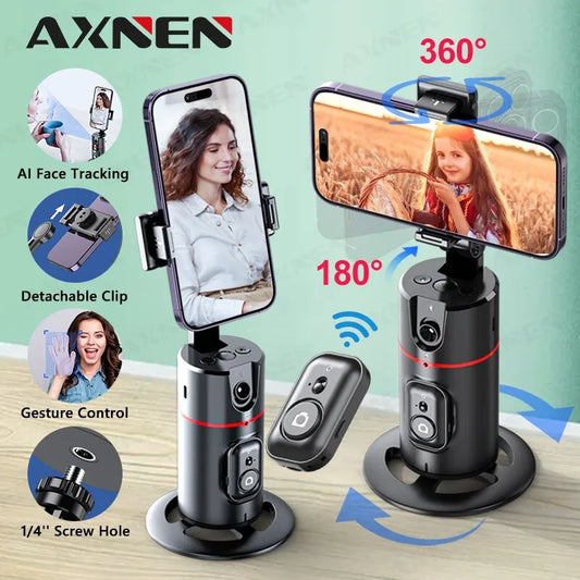 AXNEN 2023 New 360 Rotation Follow-up Gimbal Stabilizer Monopod Desktop Tracking Gimbal with Remote for Tiktok Live Photography
