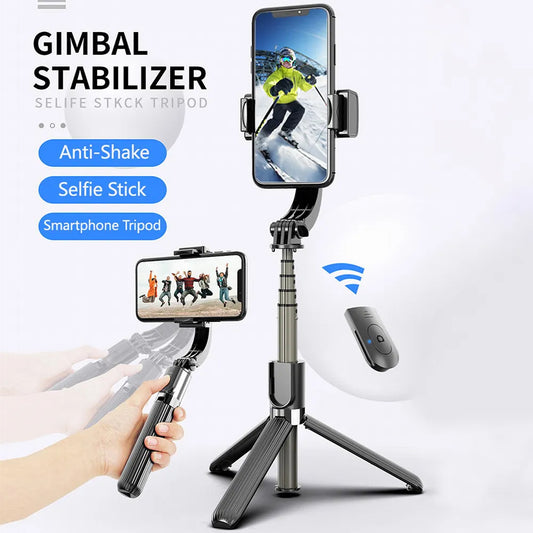 Gimbal Stabilizer Smartphone Bluetooth Handheld Stabilizer with Tripod Selfie Stick Folding Gimbal for Cell Phone Xiaomi iPhone