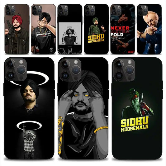 Indian Rapper Sidhu Moose Wala Phone Case For iphone15 14 13 Pro Max Soft Case