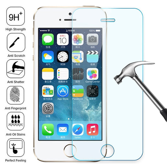 100D Transparent Tempered Glass For iPhone 7 8 6 6S Plus Glass Screen Protector On iPhone 5 5C 5S SE 2020 Glass Protective Film HD Transparent 9H Tempered Glass