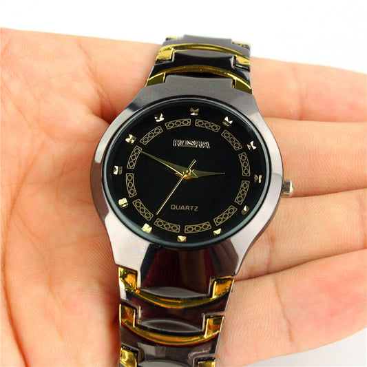 Luxury Business Watches Men Ultra Thin Watches Imitate Tungsten Steel Quartz Wristwatches Rosra Reloj Hombre Religio Masculino