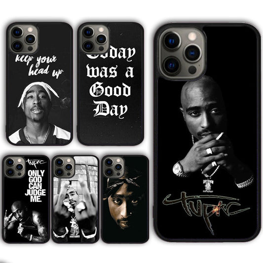 Hiphop Rap Singer 2Pac Tupac Shakur Phone Case for iPhone 13 14 11 12 Mini Pro Max XR XS 6 7 8 Plus SE2020 Samsung S21 S22 Ultra