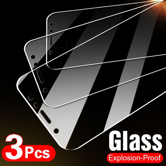 3Pcs Tempered Protective Glass on For Huawei P20 Lite Pro P30 P40 P10 Plus Screen Protector For Mate 10 Pro 20 lite Glass Film 3Pcs Glass