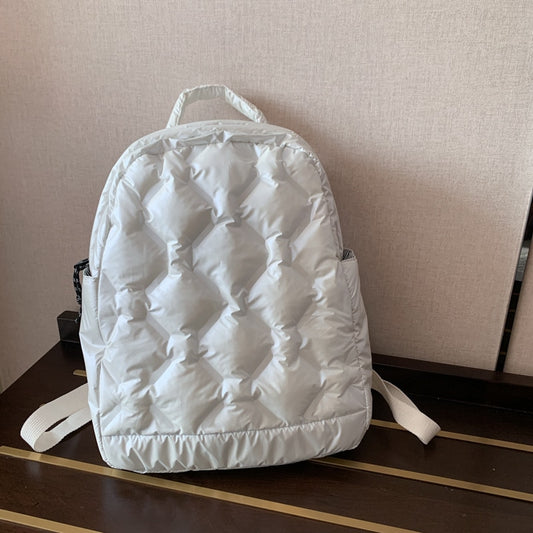 Large Capacity Women Feather Down Backpack Luxury Brand Female Down Backpacks High Quality School Bag for Girls Sac A Dos Female