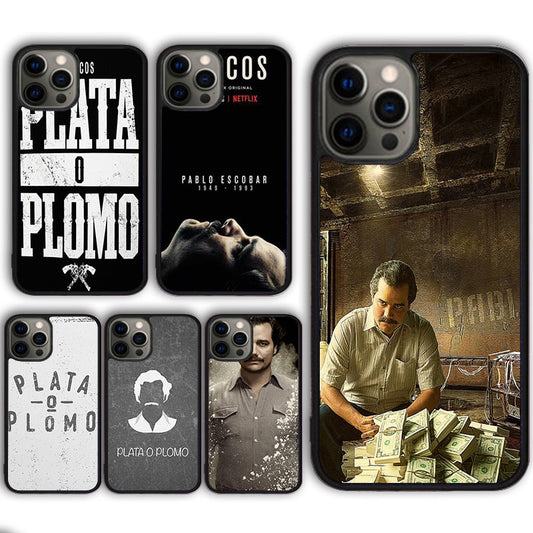 Plata O Plomo Narcos Pablo Escobar Silver Or Lead Phone Case for iPhone 13 14 11 12 Pro Max XR XS 6 7 8 Plus Samsung S21 S22