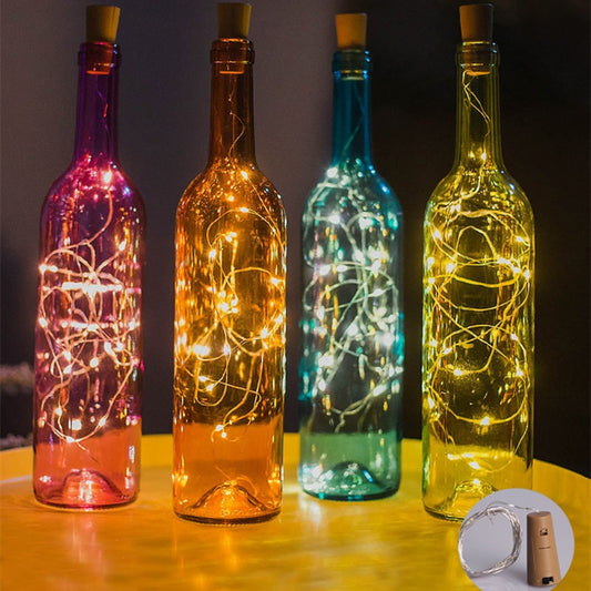 Bottle Stopper Lamp Fairy String Lamp LED 6pcs Christmas Light String Garland Wedding Party Holiday Decoration Copper Wire Light