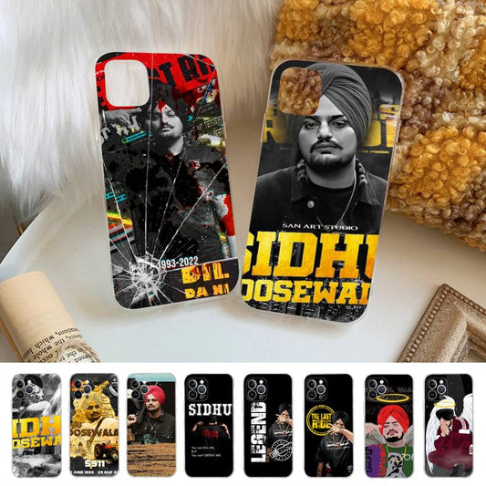 Sidhu Moosewala Phone Case For iPhone 11 12 13 14 Mini Pro Max XR X XS TPU Clear Case For 8 7 6 Plus SE 2020