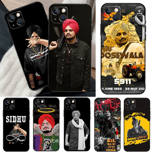 Indian Rapper Sidhu Moose Wala Case For iPhone 12 13 14 Pro Max Mini Cover For iPhone