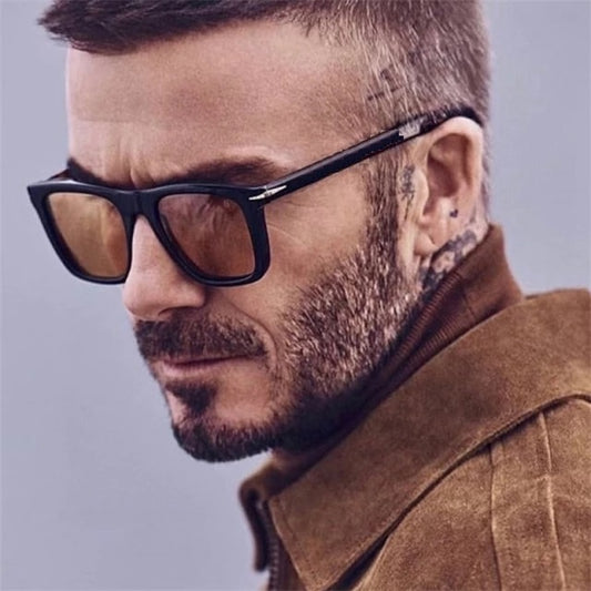 2022 Classic Men's Square Sunglasses Fashion Brand Designer Rivet Retro Women Sun Glasses UV400 Beckham Style Driver Eyewear