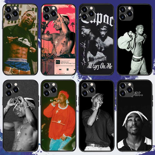 Rap Singer Tupac Shakur Phone Case For iPhone 11 12 13 Mini 13 14 Pro XS Max X 8 7 Plus SE XR Shell