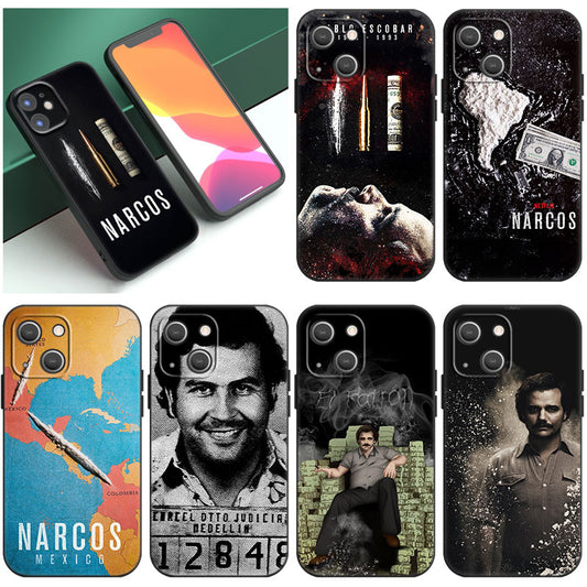 Narcos TV Series Pablo Escobar Black Phone Case For Apple iPhone 14 12 13 Mini 11 Pro XR X XS MAX 6S 7 8 Plus 5S SE 2020 2022