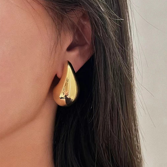 Gold Plated Tear Drop Earrings for Women.