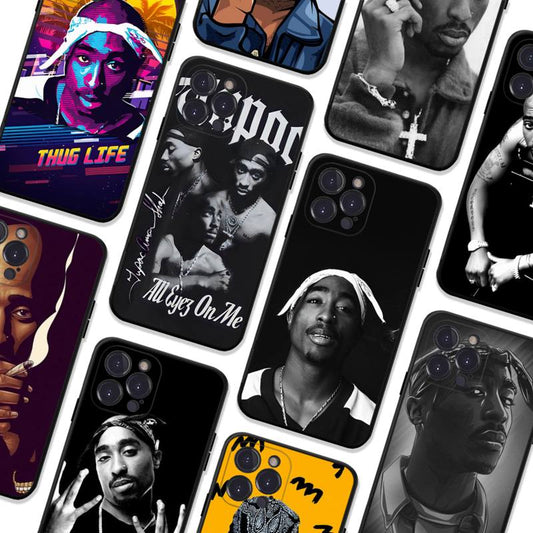 Rap Singer Tupac Shakur Phone Case For iPhone 8 7 6 6S Plus X SE 2020 XR XS 14 11 12 13 Mini Pro Max Mobile Case