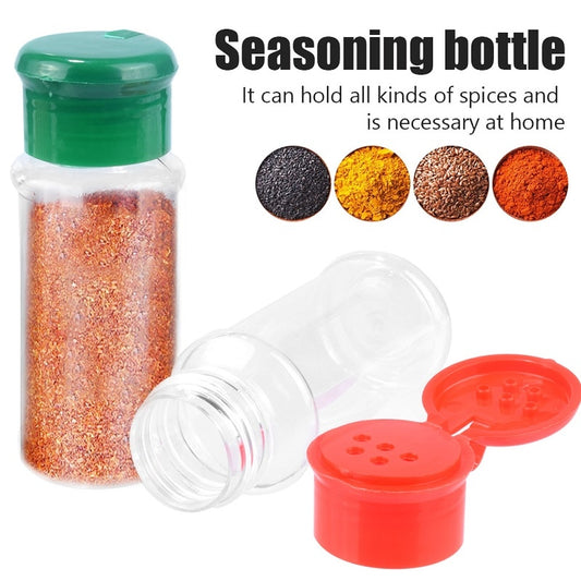 Plastic Seasoning Bottle Spice Salt Pepper Jar Kitchen Storage Bottles Barbecue Condiment Kitchen Gadget Tools