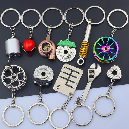 Car Speed Gearbox Keychains for Man Manual Transmission Lever Metal Gear Head Key Ring Car Refitting Creative Keychain 2023 New