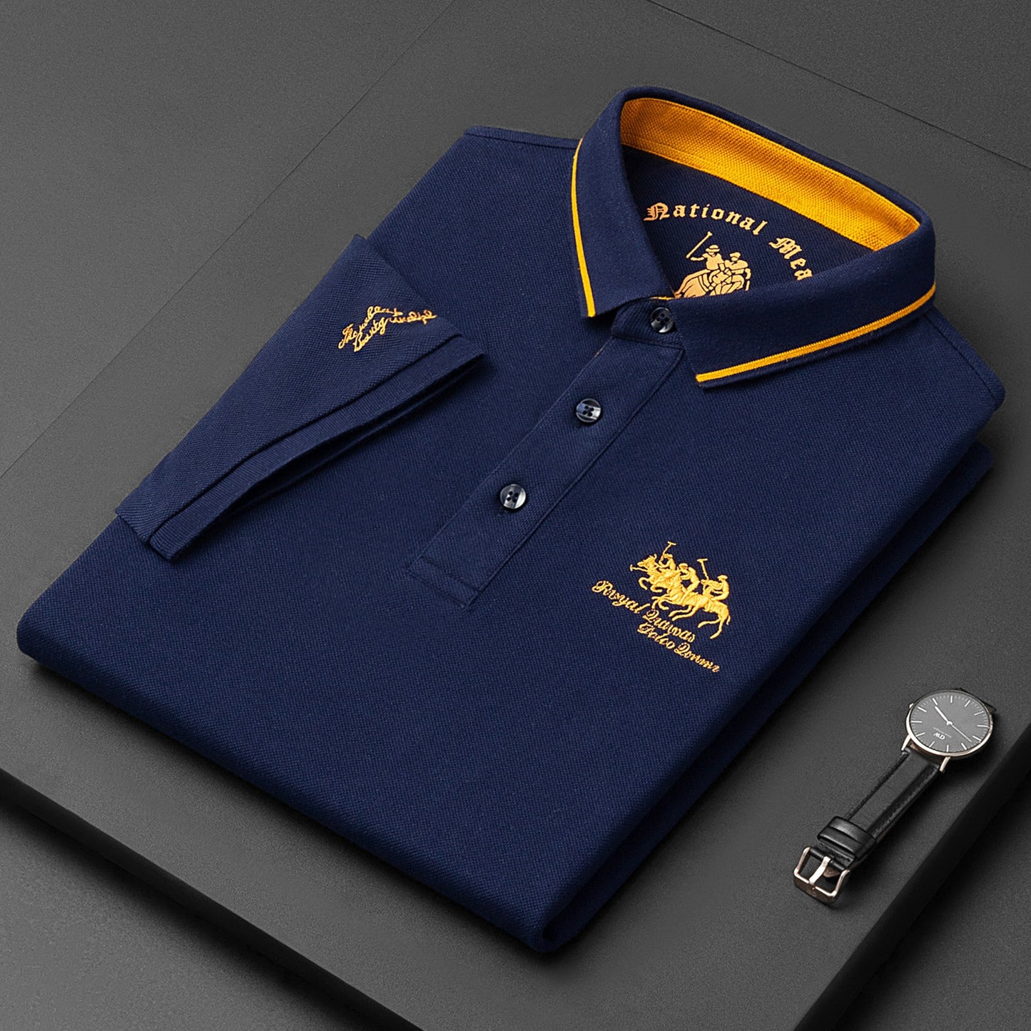 2023 New Embroidered Polo Shirt Men's High-end Luxury Top Summer Casual Lapel Short Sleeve T-shirt Korean Fashion Men's
